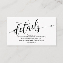 Informações Belo Cartão de Gabinete de Detalhes do Site de Cas