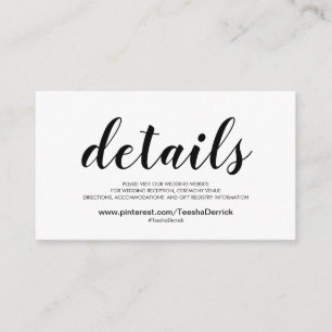 Informações Belo Cartão de Gabinete de Detalhes do Site de Cas