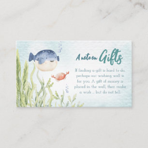 Informações Bilhete de Presente Submarino Cartão de Chá de Beb