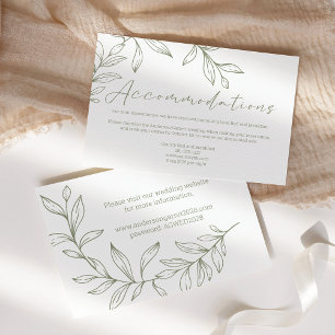 Informações Boho Sage Flowers Cartão de Casamento