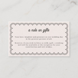 Informações Borda rendilhada minimalista em cartão de presente