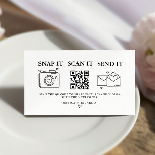Informações Capture o Cartão de Código QR de Casamento de Amor