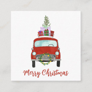 Informações Carro vintage com o cartão de Natal de presentes