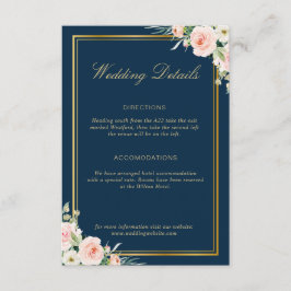 Informações cartão clássico de detalhes do casamento de quadro