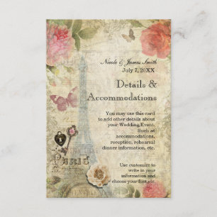 Informações Cartão com Detalhe de Fechadura e Chave de Rosas P