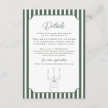 Cartão com Detalhes de Cabana Préppy Listrado de V