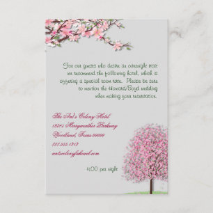 Informações Cartão de Accommodações Personalizado Flor de Cere
