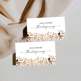 Informações Cartão de Acompanhamento de Ação de Graças com Fol