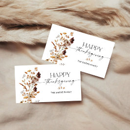 Informações Cartão de Acompanhamento de Ação de Graças com Fol