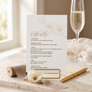 Informações Cartão de Acompanhamento de Casamento com Letra Ca