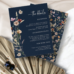 Informações Cartão de Acompanhamento de Casamento Floral Boho