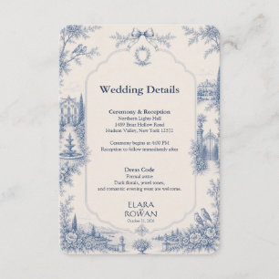 Informações Cartão de Acompanhamento de Casamento Toile de Jou