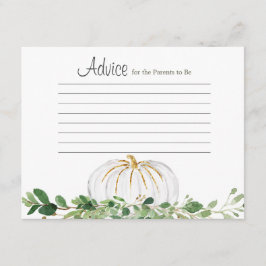 Informações Cartão de Aconselhamento Floral para Abóbora Branc