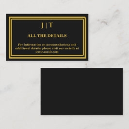 Informações Cartão de Acréscimo de Casamento com Monograma Pre