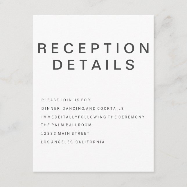 Informações Cartão de Acréscimo Minimalista Nova Goth (Frente)