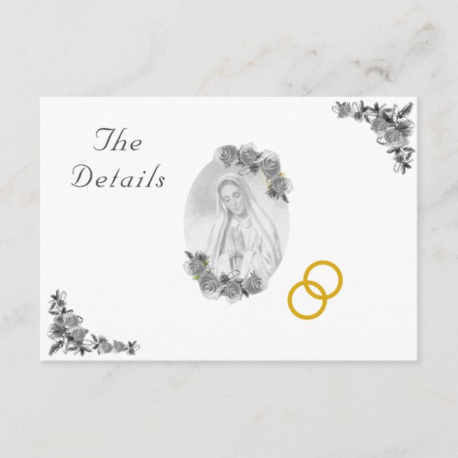 Informações Cartão de Acréscimo para Bodas de Prata Católicas  (Frente)