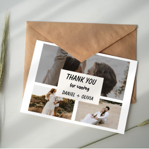 Informações Cartão de Agradecimento de Casamento com Foto de T