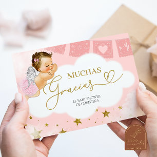 Informações cartão de agradecimento de menina anjo