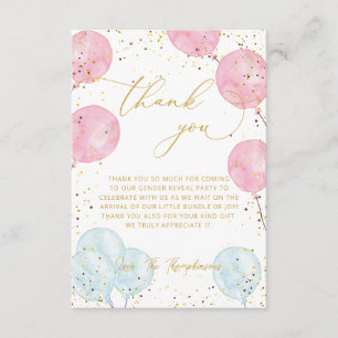 Informações Cartão de Agradecimento de Revelação de Gênero Ros