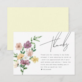 Informações Cartão de Agradecimento Floral para Chá de Bebê Ch