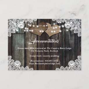 Informações Cartão de Alojamento do Hotel Rustic Country Weddi