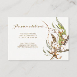 Informações Cartão de Alojamento Floral De Algodão Russo