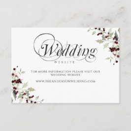 Informações Cartão de Apresentação do Site de Casamento Winter