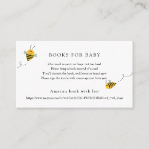 Informações Cartão de apresentação para Bee Books for Baby
