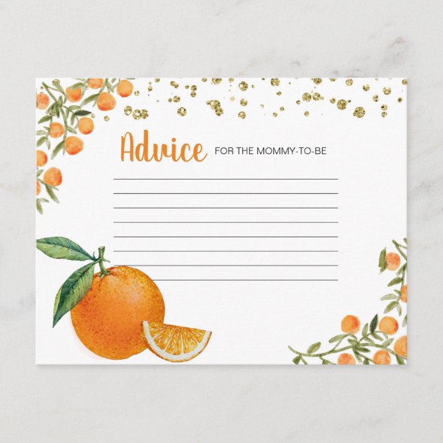 Informações Cartão de Aviso Laranja Pequeno (Frente)