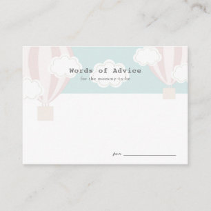 Informações Cartão de Aviso para Chá de fraldas de Balão de Ar