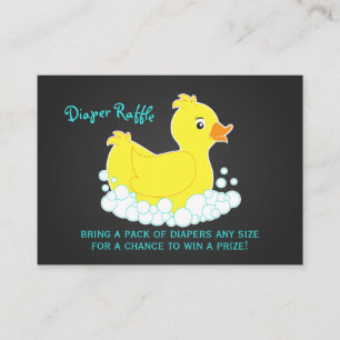 Informações Cartão de Bilhete Raffle com Fralda Ducky de Borra