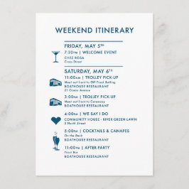 Informações Cartão de Boas-vindas de Casamento de Mapa Persona