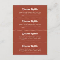 Cartão de caça Raffle, Fralda Terracotta na moda r