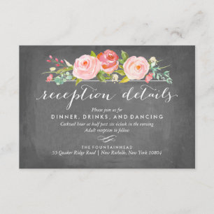 Informações Cartão de Casamento de Recepção no Jardim de Rosas