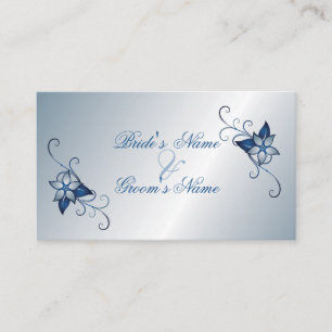 Informações Cartão de Casamento de Site Azul Moderno