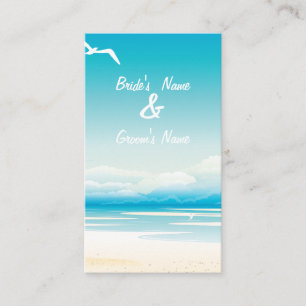Informações Cartão de Casamento de Site de Praia Tropical