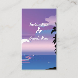 Informações Cartão de Casamento de Sites Tropicais Noturnos