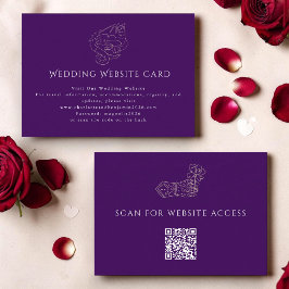 Informações Cartão de Casamento do Dragão | Código QR | Dourad