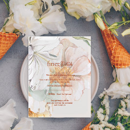 Informações Cartão de Casamento Finer Details | Floral Bege Ro
