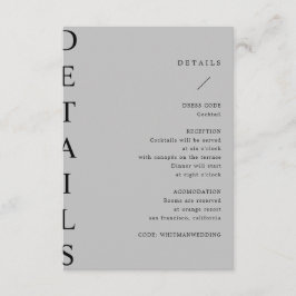 Informações cartão de cercado para detalhes de casamento ultra