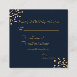 Informações Cartão de cercado RSVP de casamento Elegante e mar