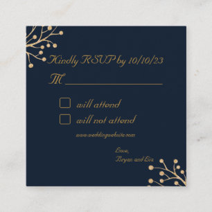 Informações Cartão de cercado RSVP de casamento Elegante e mar