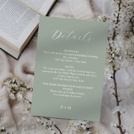 Informações Cartão de cerimônia de casamento para caligrafia v