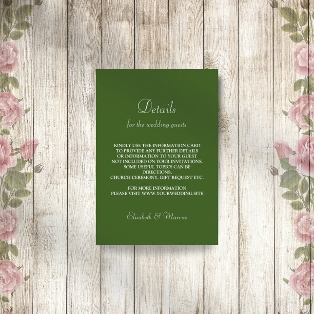 Informações Cartão de cerimônia de casamento simples e elegant (Criador carregado)