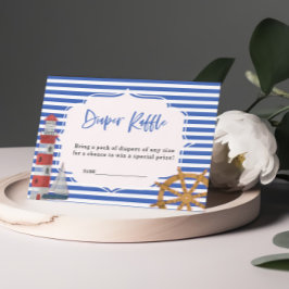 Informações Cartão de Chá de fraldas Azul-Fralda Raffle