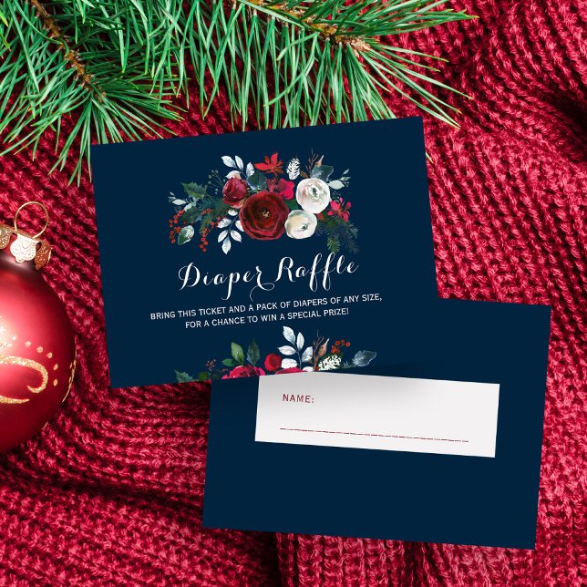 Informações Cartão de chá de fraldas de inverno para marinho d (Criador carregado)