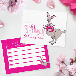 Informações Cartão de chá de fraldas para o coração de canguru