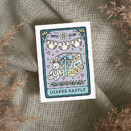 Informações Cartão de Chá de fraldas Raffle Fralda Tarot