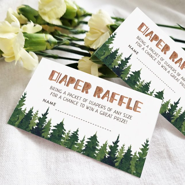 Informações Cartão de Chá de fraldas Raffle para Fralda Woodla (Criador carregado)