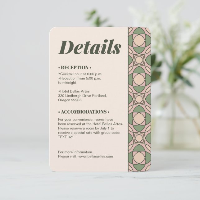 Informações Cartão de Código QR com Detalhes do Casamento em V (Em pé/Frente)